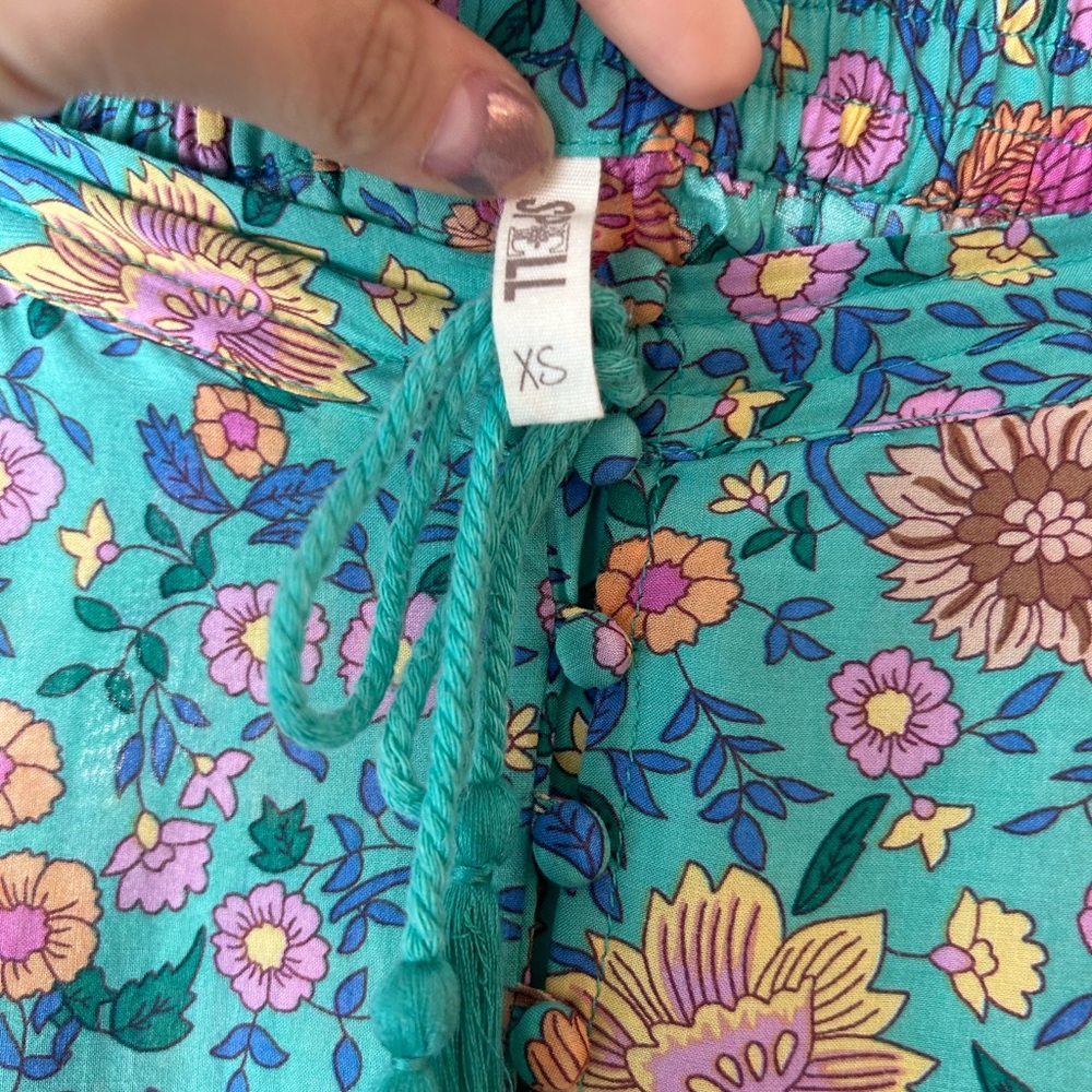 Spell Original folktown turquoise skirt - Picture 7 of 16
